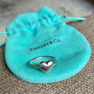 Tiffany Sterling Silver Heart Wire Ring